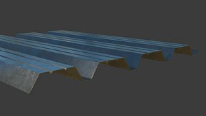 3D model Corrugated galvanized sheets