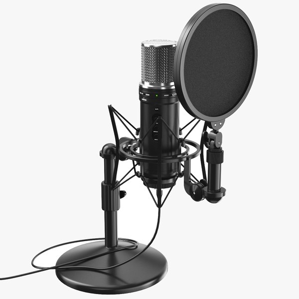 3D Condenser Microphone With Stand model