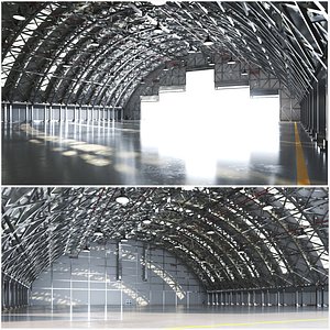 Detailed Aircraft Hangar Interior