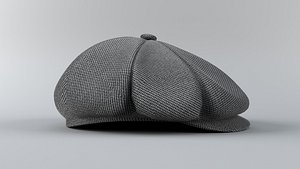 3D english man s hat model