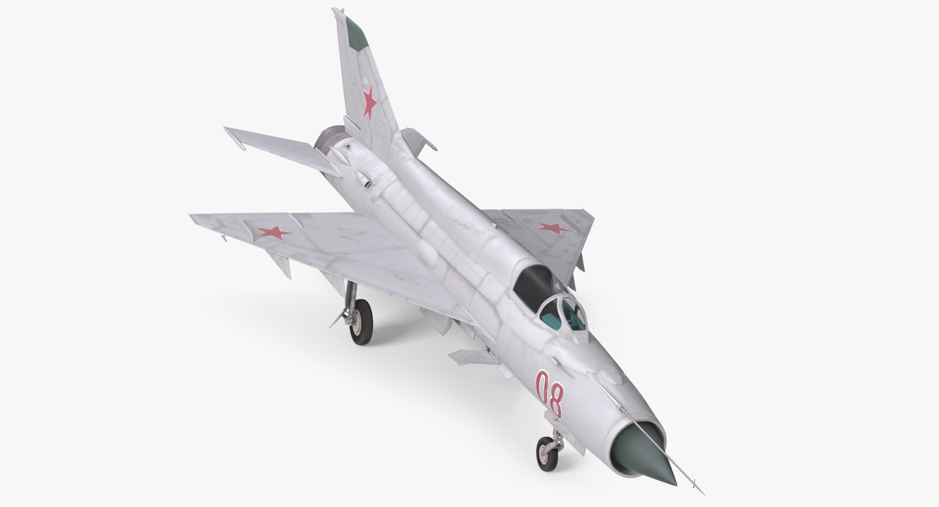 Fighter MiG-21 Fishbed Russian 3D model preview