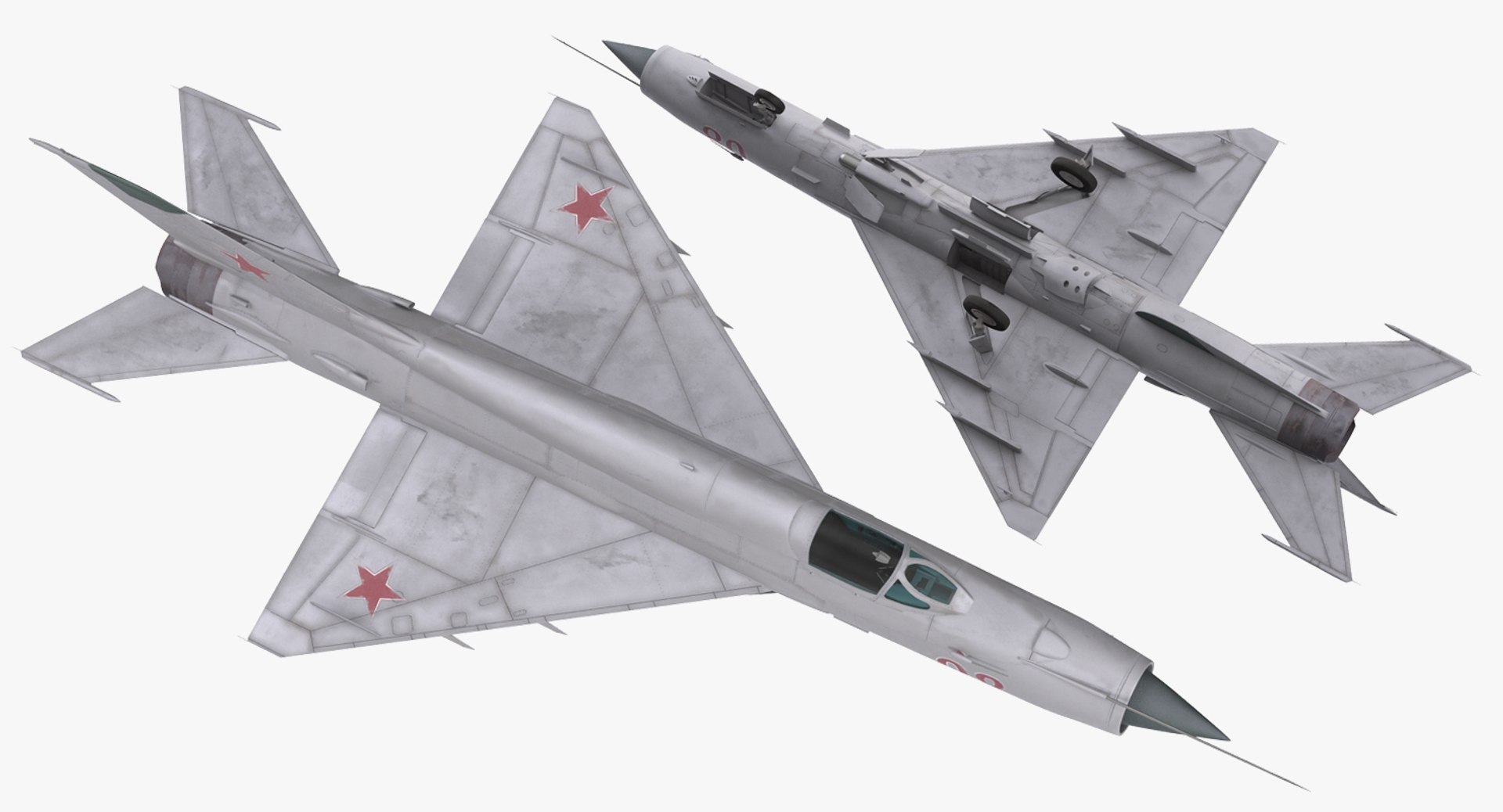 Fighter Mig-21 Fishbed Russian 3d Model