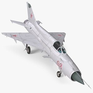 fighter mig-21 fishbed russian 3d model