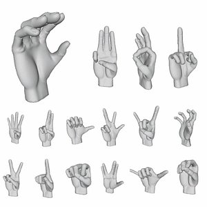 Low poly realistic Hand model collection 3D