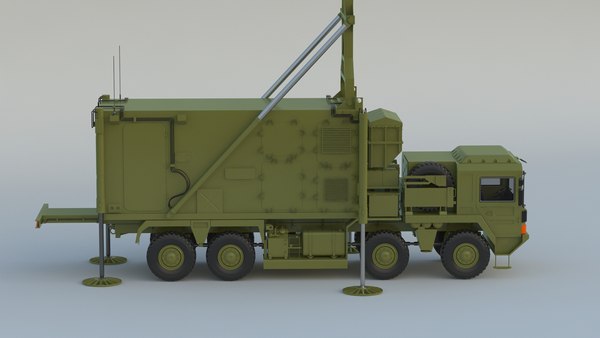 Mobile Tracking Radar Truck model - TurboSquid 1922114