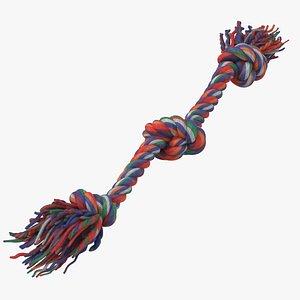 dog chew toy rope 3D model