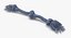 dog chew toy rope 3D model