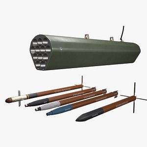 Rocket Launcher FZ219 With Missiles 3D