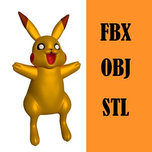 3D model pikachu