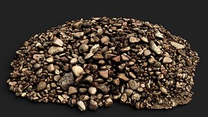 stones gravel pile pt5 PBR photogrammetry