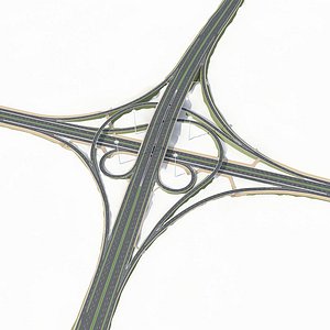 3d model highway road way