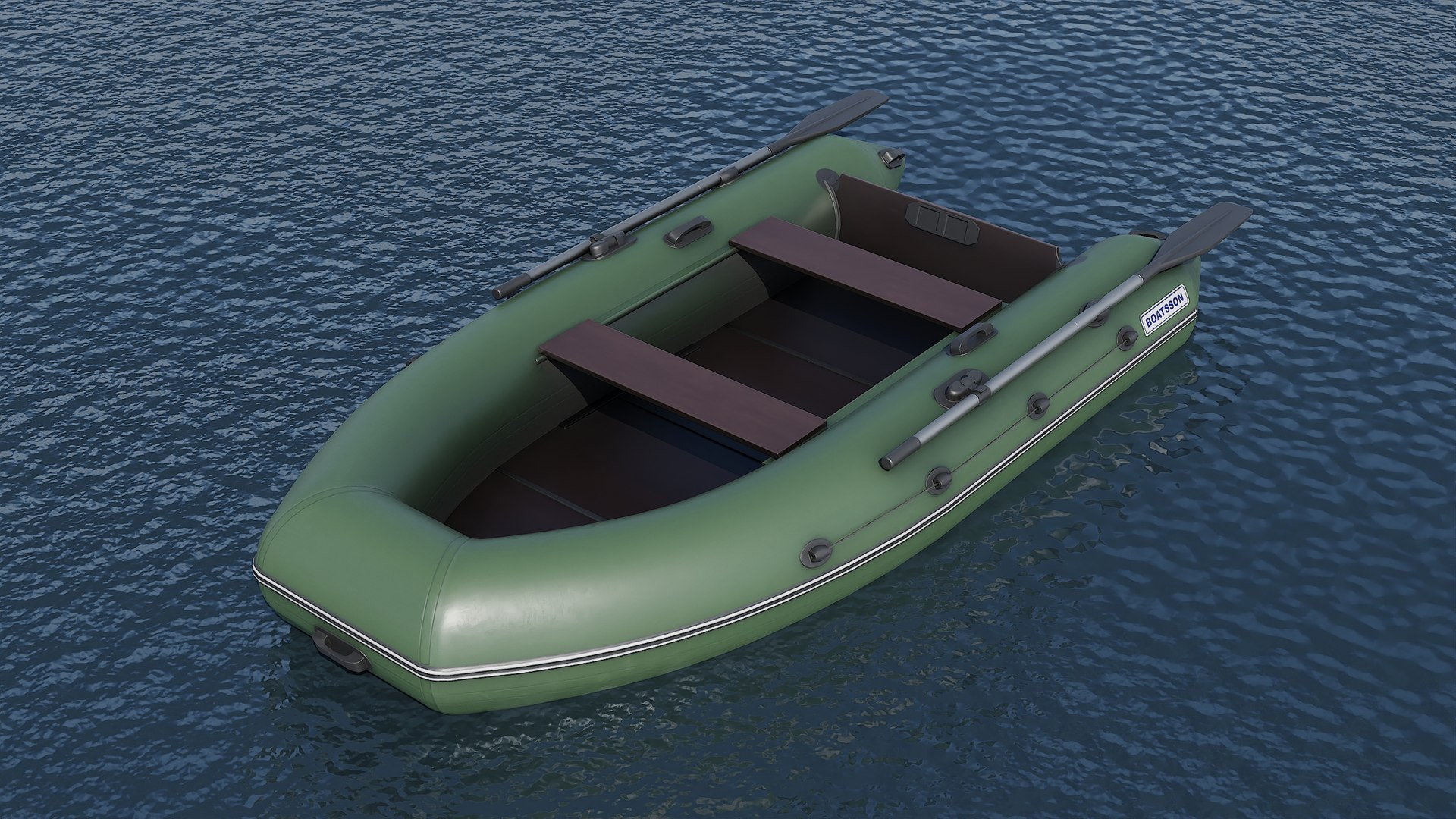Green Inflatable Boat 3D - TurboSquid 2118934