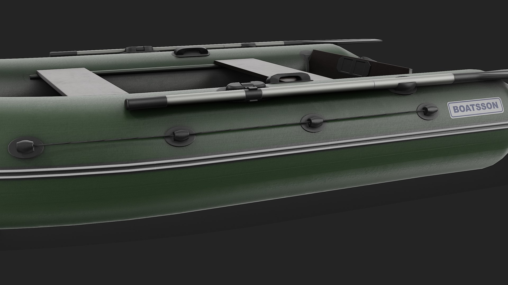 Green Inflatable Boat 3D - TurboSquid 2118934