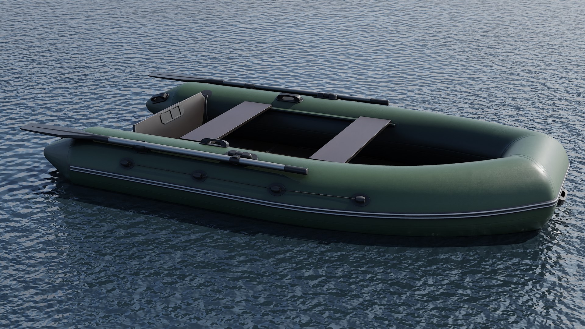 Green Inflatable Boat 3D - TurboSquid 2118934