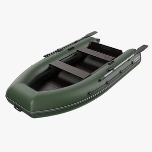 Green Inflatable Boat 3D