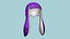 Inkling Hair 04 Purple - Splatoon Character Design