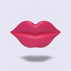 lips mesh 3D model