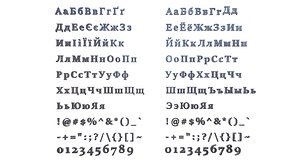 Russian and Ukrainian Letters - Steel Dark