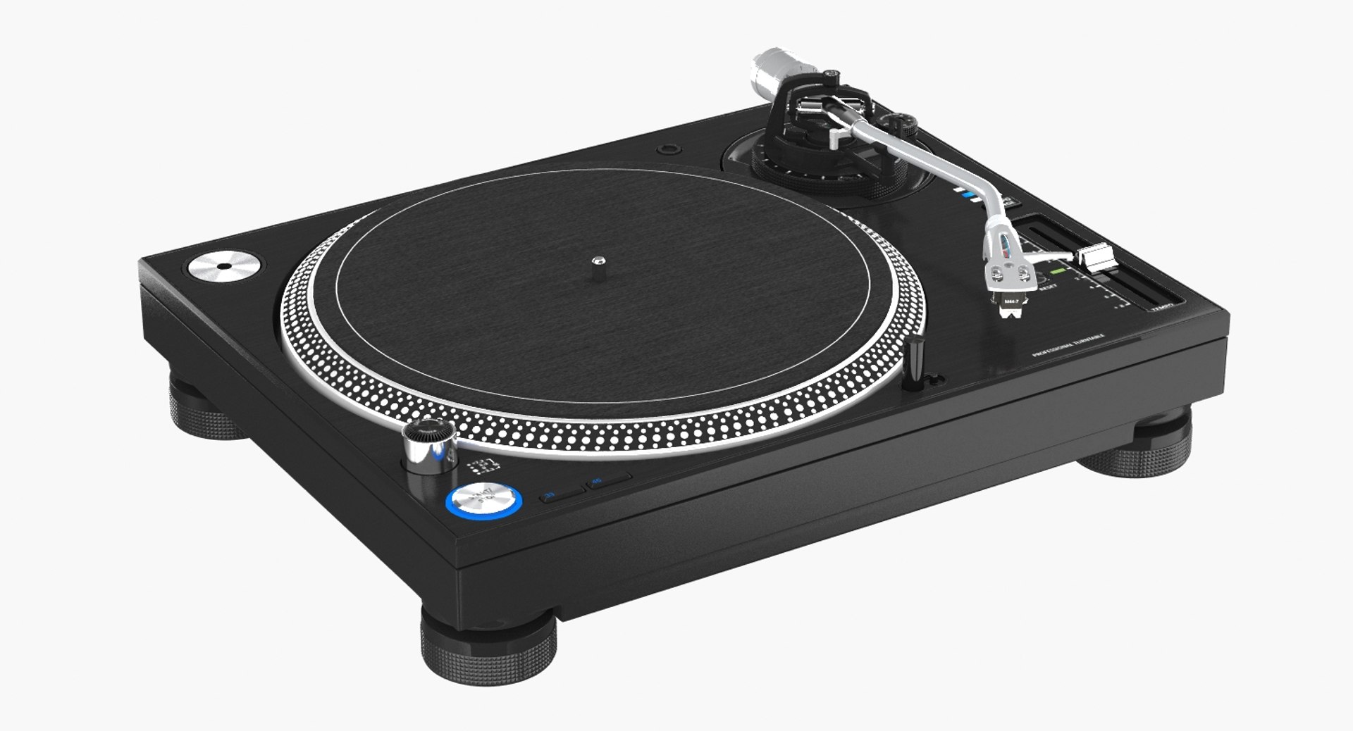 Professional DJ Turntable 3D model preview
