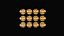 Lot de 12 bagues astrologiques
