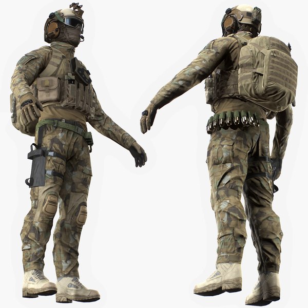 3d model special force soldier character