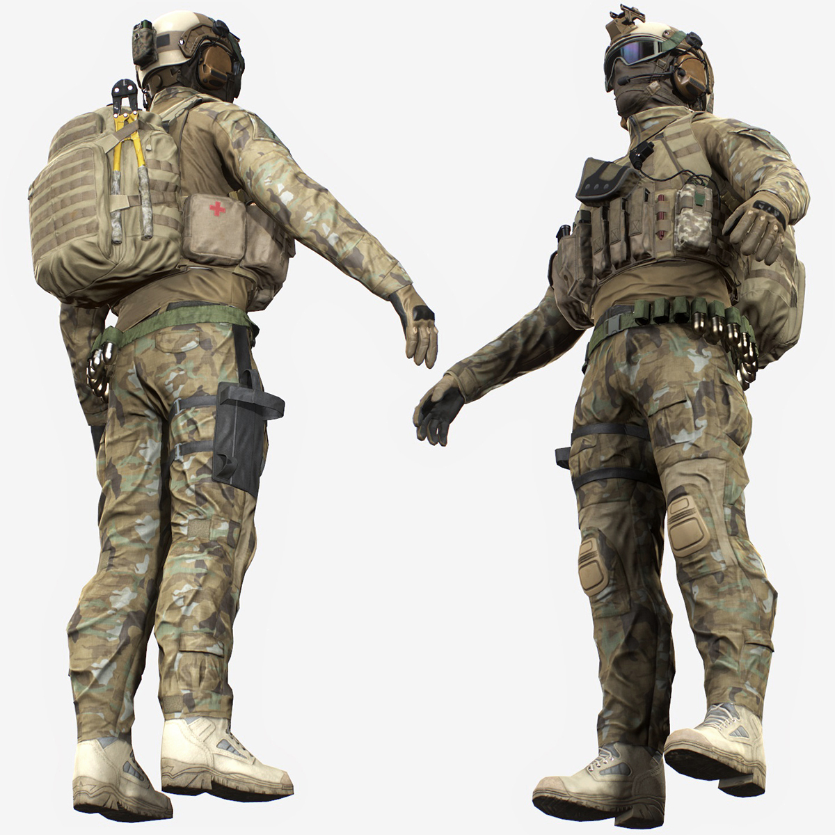 3d model special force soldier character