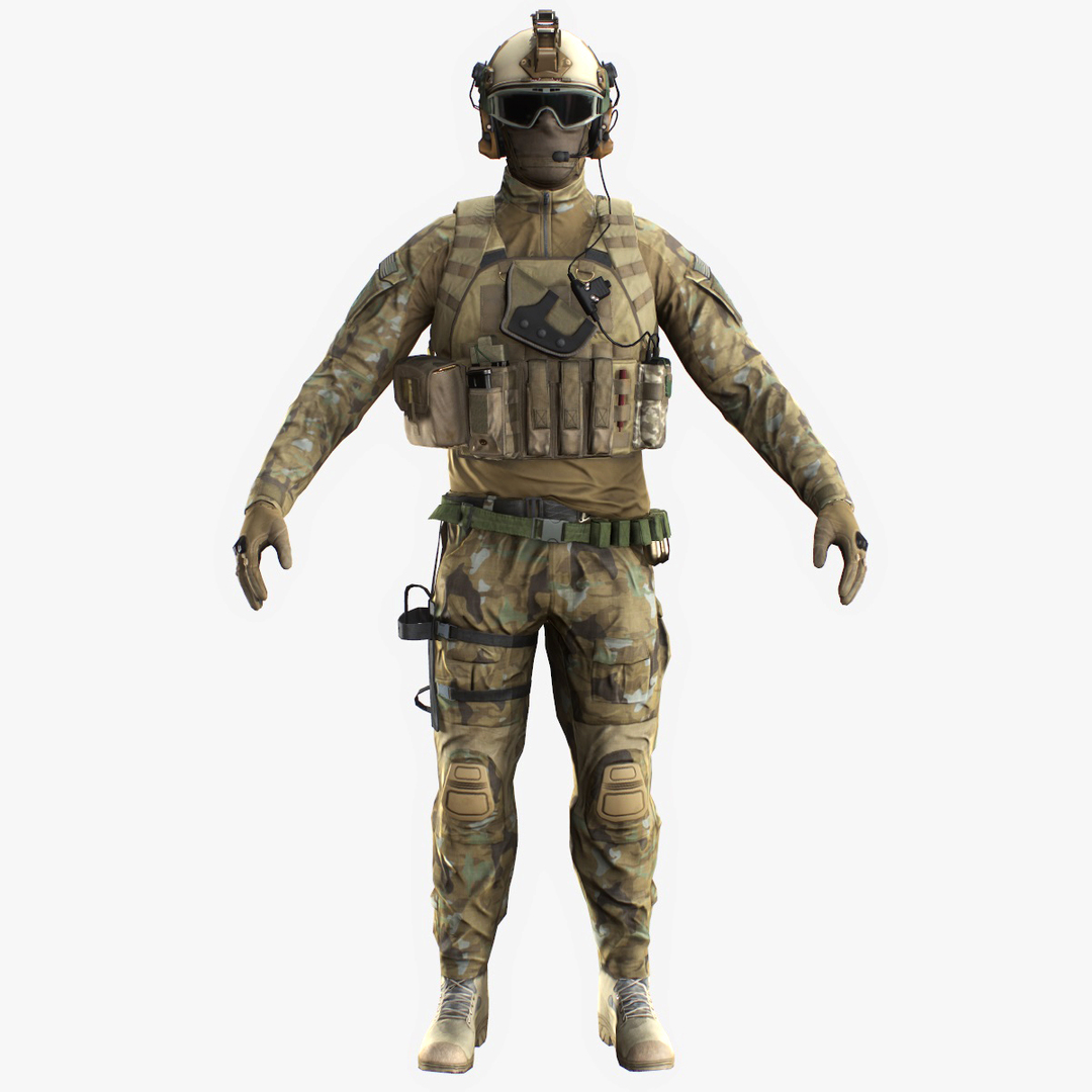 3d Model Special Force Soldier Character