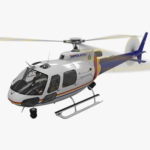 3D helicopter as-350 royal canadian