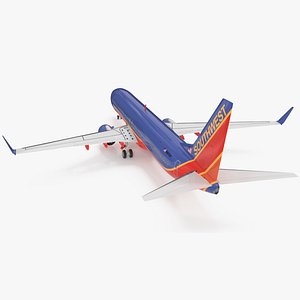 Southwest Airlines Boeing 737-900 with Interior Rigged for Cinema 4D
