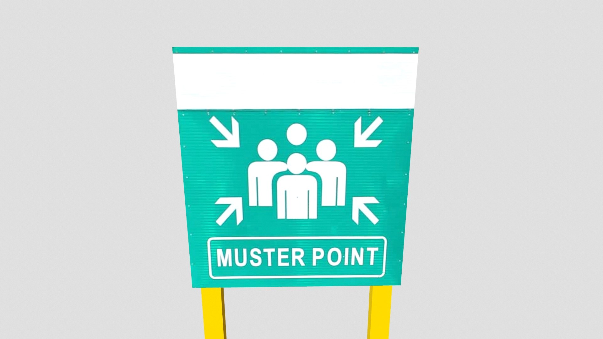 3D Muster Point Singn Board Model - TurboSquid 2345564
