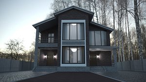 3D garden house exterior