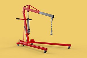 3D HYDRAULIC JACK ENGINE STAND CRANE HOIST LIFTING FOLDABLE MOBILE model