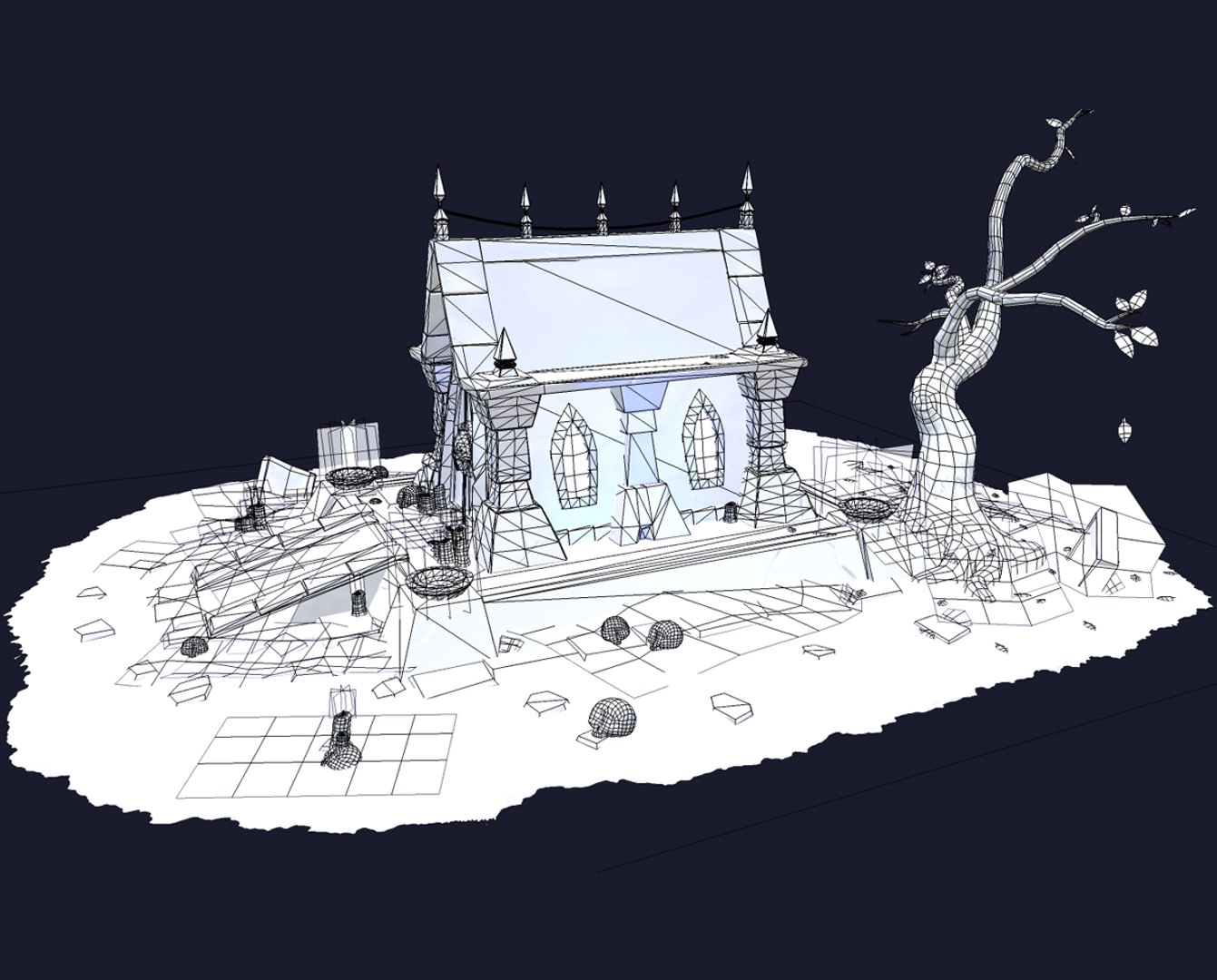 3D Stylized Crypt Model - TurboSquid 1625779