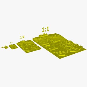 Barcelona Pavilion Full Montjuic Context for 3D Printing