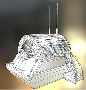 drivers cap module low-poly 3d model