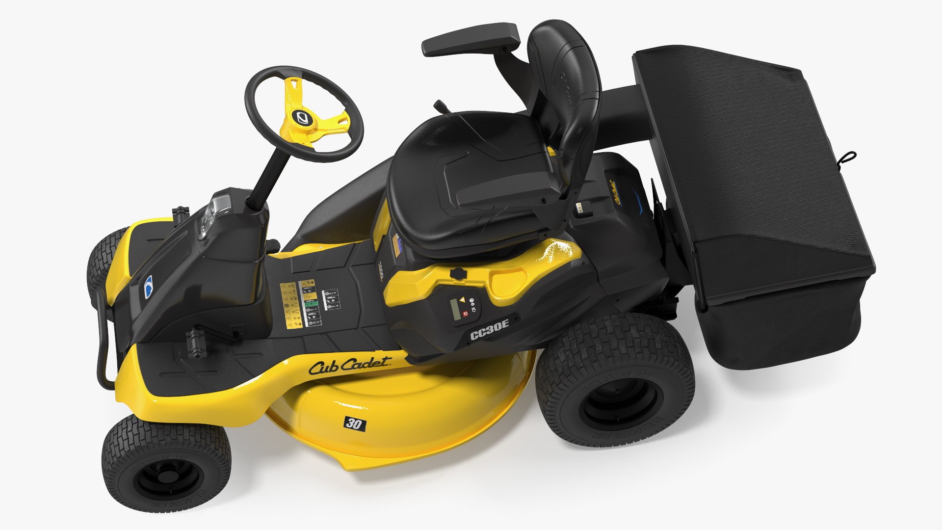 3D Electric Rider Lawn-Mower Cub Cadet With Grass Collection Bag Rigged ...