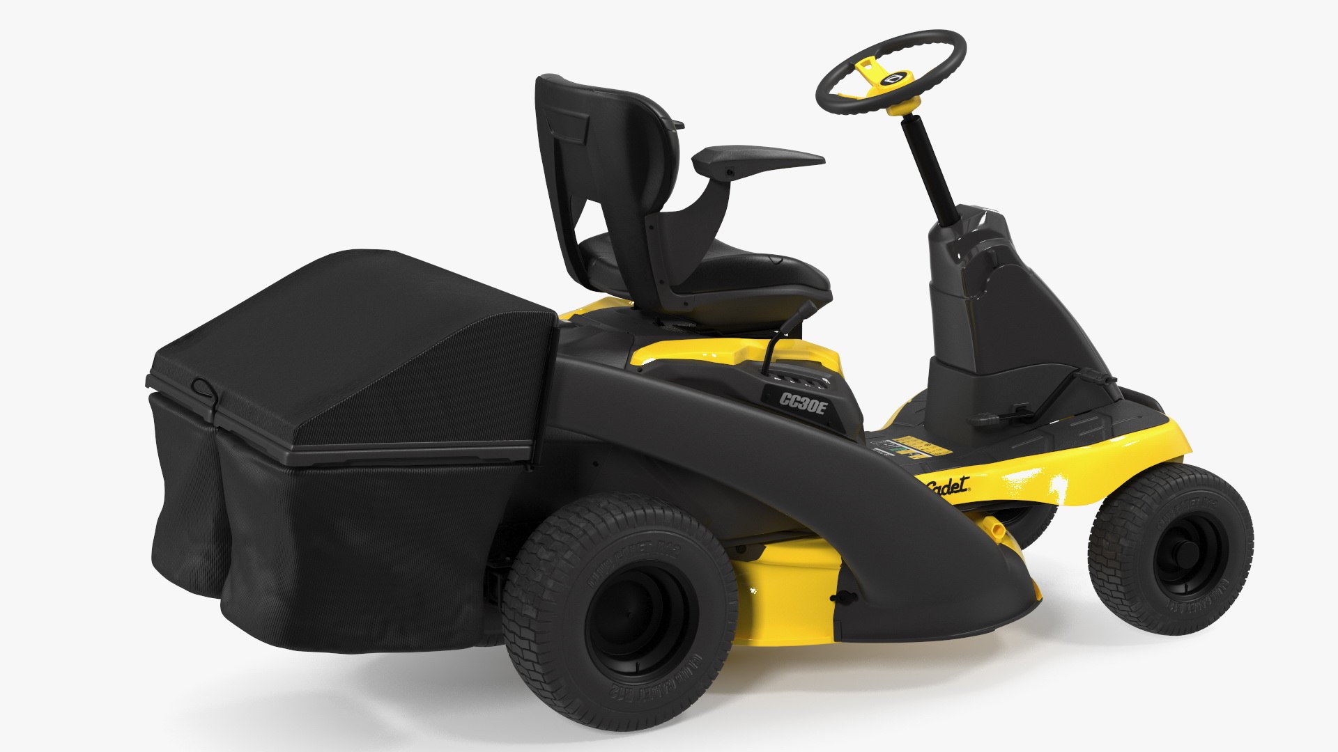 3D Electric Rider Lawn-Mower Cub Cadet With Grass Collection Bag Rigged ...