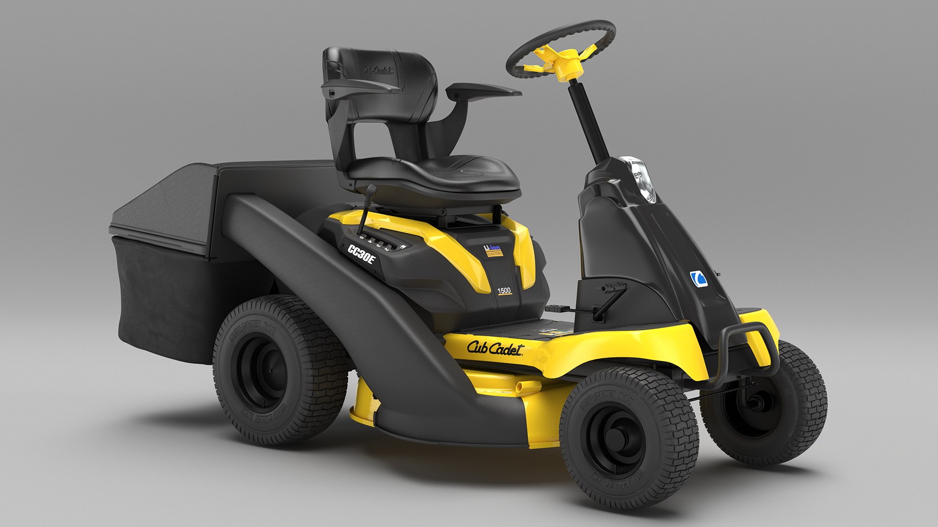 3D Electric Rider Lawn-Mower Cub Cadet With Grass Collection Bag Rigged ...
