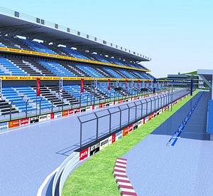3D car race track model
