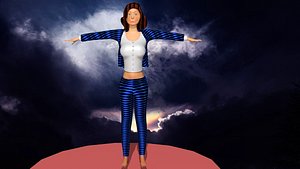 woman in pretty suit