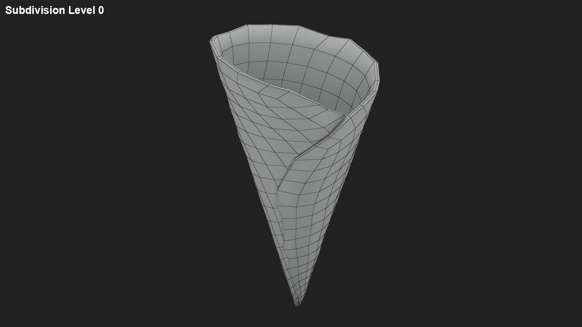 Waffle Bowl Shape Collection 2 3D model https://p.turbosquid.com/ts-thumb/EK/CnBQ8c/fD/wafflecone_01_f0001/jpg/1658577314/1920x1080/fit_q87/a31a3135f5abe03b46c7bb16f265d602ba0133be/wafflecone_01_f0001.jpg