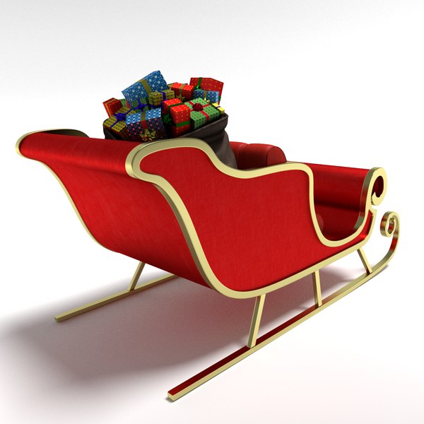 3d model santa s sleigh