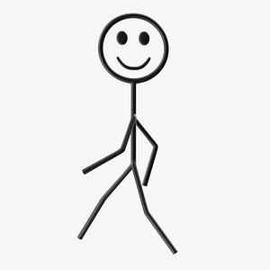 Stickman Black Rigged for Cinema 4D