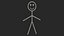 Stickman Negro Rigged para Cinema 4D