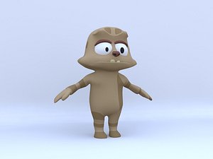 3d model of alien cartoon