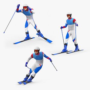 Skier Animated Rigged For Maya Collection