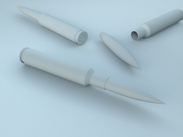 50 Cal Bullet 3d Model