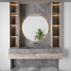 bathroom furniture set 57 3D model