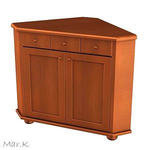 3d corner chest model