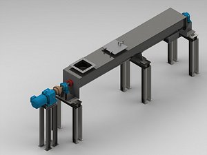 screw conveyor components 3d model